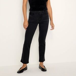 Good American Black Straight Leg Jeans